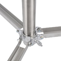 Avenger Super Wind Up Stainless Steel Stand 40, Levelling Leg, Silver - 4m