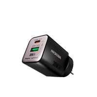 MICRODIA SMARTCube Nano 30W Dual Port GaN Wall Charger - Black