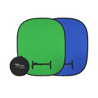 Phottix Q-Drop Mini Collapsible Chair Backdrop, Green & Blue - 120 x 140cm