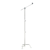 Avenger C-Stand Turtle Base & Column, Grip Head & Extension Arm, Silver - 3m