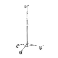 Avenger Overhead Stand 43, Braked Wheels, 3 Risers, Silver - 4.3m