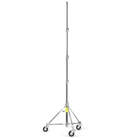 Avenger B150P-1 Strato Safe Stand, 4 Risers, Rubber Wheels, Braked - Silver