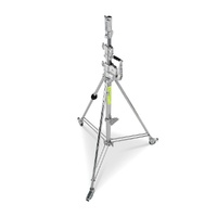 Avenger Wind Up Stand 39, 2 Risers, Braked Wheels, Silver - 3.9m