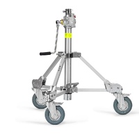 Avenger Strato Safe 18 Wind Up Stand, 1 Riser, Braked Wheels, Silver - 1.75m