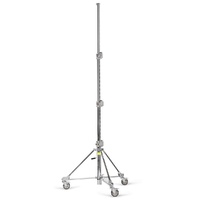 Avenger Strato Safe 43 Wind Up Stand, 3 Risers, Braked Wheels, Silver - 4.3m