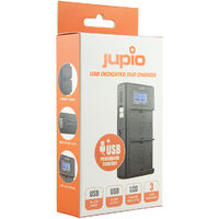 Jupio Dedicated Duo USB Charger with LCD for Sony NP-FM50, NP-F550/F750/F970 Batteries