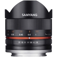 Samyang 8mm F2.8 Fisheye UMC II Sony E APS-C Camera Lens - Black