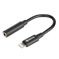BOYA BY-K3 3.5mm Female TRRS to Male Lightning Adapter Cable 6cm Length
