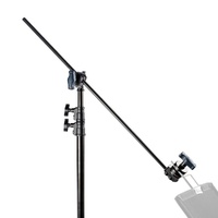 Avenger C-Stand Fixed Base & Column, Grip Head & Extension Arm, Black - 3.3m