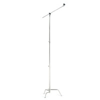Avenger C-Stand Sliding Leg 33, Base & Column, Grip Head & Extension Arm, Silver - 3.3m