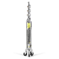 Avenger B150-1 Strato Safe Stand, 4 Risers, Hard Wheels, Braked - Silver