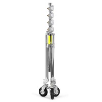 Avenger B150P-1 Strato Safe Stand, 4 Risers, Rubber Wheels, Braked - Silver