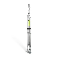Avenger Wind Up Stand 39, 2 Risers, Braked Wheels, Silver - 3.9m