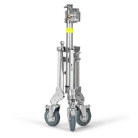 Avenger Strato Safe 18 Wind Up Stand, 1 Riser, Braked Wheels, Silver - 1.75m