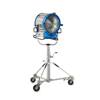 Avenger Long John Silver Crank Operated Light Stand with Foam Filled Wheels, Silver - 5.7m