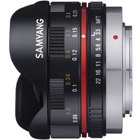 Samyang 7.5mm F3.5 Fisheye UMC II MFT APS-C Camera Lens - Black
