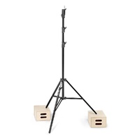 Avenger Combo Stand 35, Aluminium Double Riser, Black - 3.5m