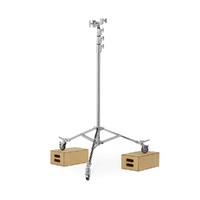 Avenger Overhead Stand 58, Braked Wheels, 3 Risers, Silver - 5.8m