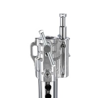 Avenger Wind Up Stand 26, Leveling Leg, 1 Riser, Braked Wheels, Silver - 2.6m