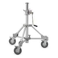 Avenger Strato Safe 18 Wind Up Stand, 1 Riser, Braked Wheels, Silver - 1.75m