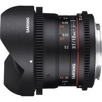 Samyang 12mm T3.1 UMC II Canon EF Full Frame VDSLR/Cine Lens