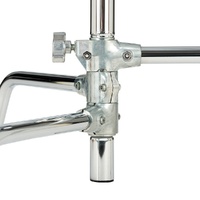 Avenger C-Stand Turtle Base & Column, Grip Head & Extension Arm, Silver - 3m