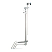 Avenger C-Stand Sliding Leg 33, Base & Column, Grip Head & Extension Arm, Silver - 3.3m