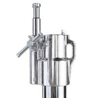 Avenger Wind Up Stand 26, Leveling Leg, 1 Riser, Braked Wheels, Silver - 2.6m