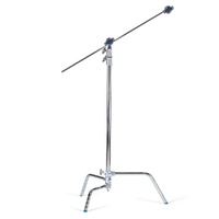 Avenger C-Stand Sliding Leg 33, Base & Column, Grip Head & Extension Arm, Silver - 3.3m