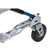 Avenger Long John Silver Junior Crank Operated Light Stand with Foam Filled Wheels, Silver - 3.4m
