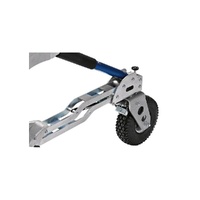 Avenger Long John Silver Junior Crank Operated Light Stand with Foam Filled Wheels, Silver - 3.4m