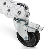 Avenger Strato Safe 47 Wind Up Stand, 3 Risers, Braked Wheels, Silver - 4.7m