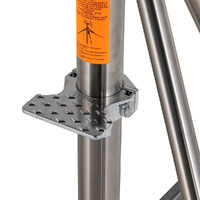 Avenger Super Wind Up Stainless Steel Stand 29, Low Base, Braked Wheels - 2.9m