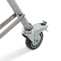 Avenger Wind Up Stand 39, 2 Risers, Braked Wheels, Silver - 3.9m
