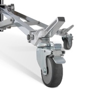 Avenger Overhead Stand 58, Braked Wheels, 3 Risers, Silver - 5.8m