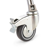 Avenger Wind Up Stand 30, Low Base, 2 Risers, Braked Wheels, Silver - 3m