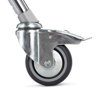 Avenger Wind Up Stand 26, Leveling Leg, 1 Riser, Braked Wheels, Silver - 2.6m