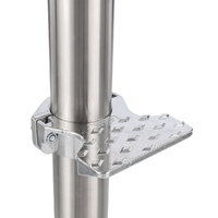 Avenger Super Wind Up Stainless Steel Stand 40, Levelling Leg, Silver - 4m