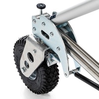 Avenger Long John Silver Crank Operated Light Stand with Foam Filled Wheels, Silver - 5.7m