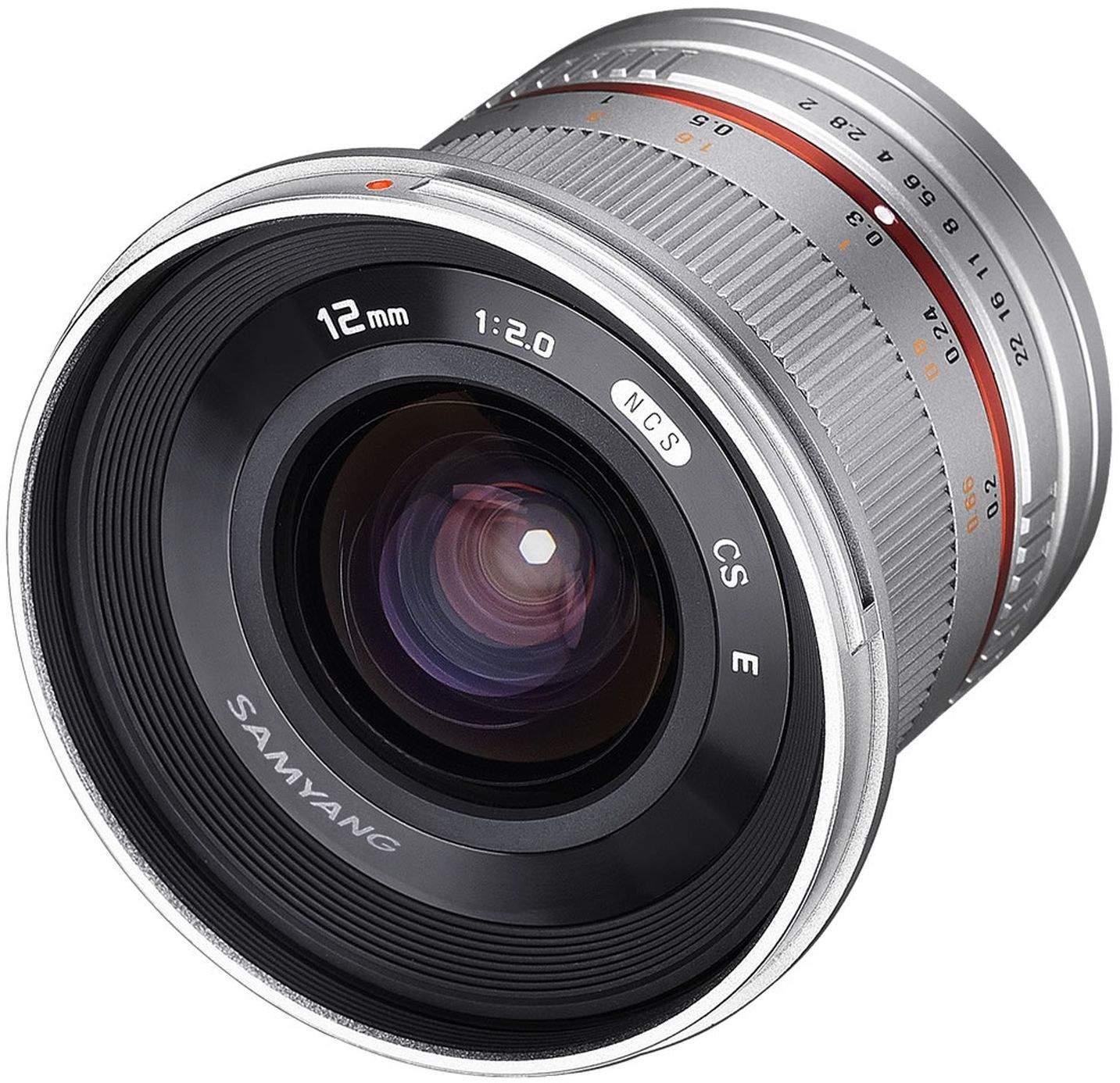 Samyang 12mm F2.0 NCS CS Fuji X Camera Lens - Silver main image