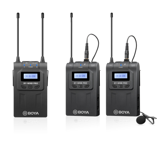 BOYA BY-WM8 Pro-K2 is an upgraded UHF Dual-Channel Wireless Microphone System main image