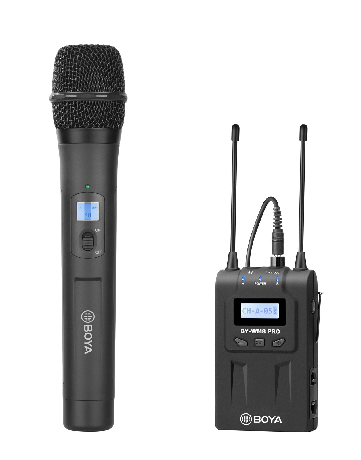 BOYA BY WM8 Pro K3 UHF Wireless Mic With One Receiver One Handheld boya-by-wm8-pro-k3-uhf-wireless-mic-with-one-receiver-one-handheld