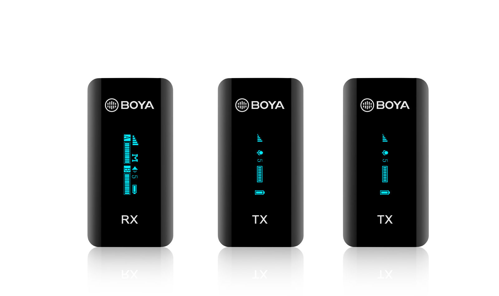 BOYA BY-XM6-S2 Ultra Compact 2.4GHz Dual-Channel Wireless Microphone 1+2