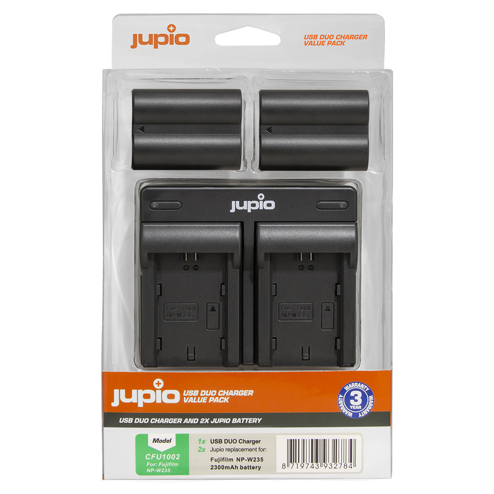2 x Jupio Fuji NP-W235 Batteries & Dual Charger Kit main image