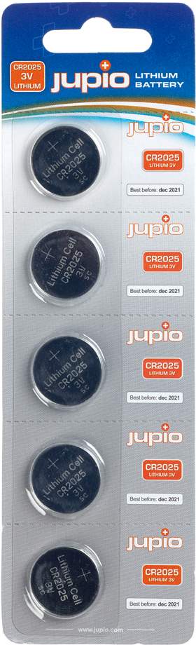 5 x Jupio CR2025 3V Batteries main image
