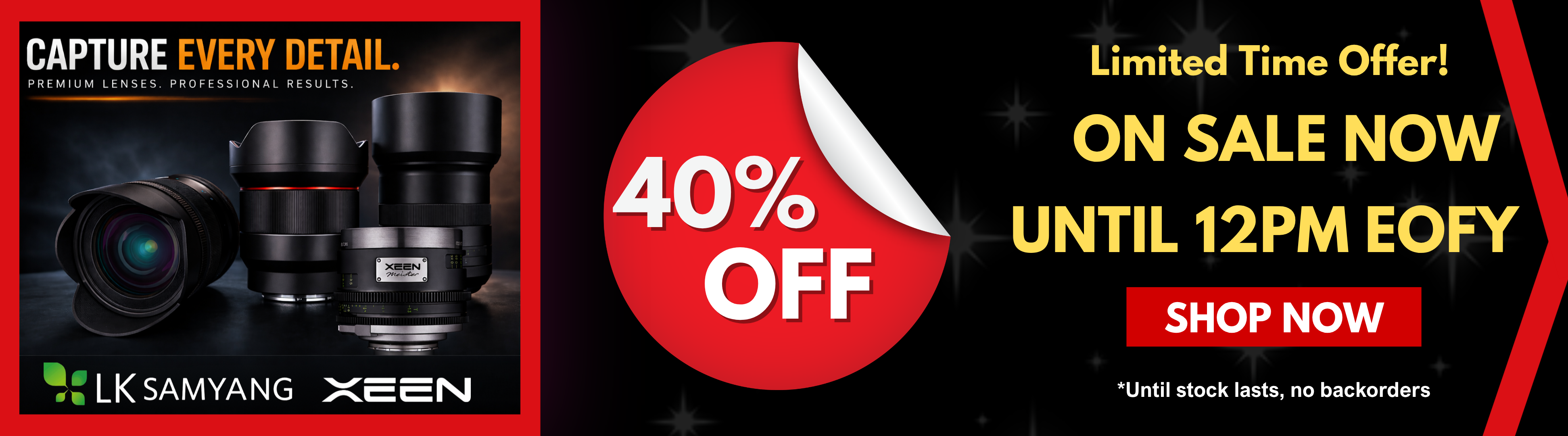 40% off Samyang & Xeen