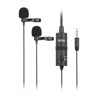 BOYA BY-M1DM Dual Lavalier Microphone for Smartphones & DSLR