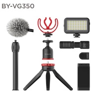 BOYA BY-VG350 Vlogging Kit 2 incl. Mini Tripod, MM1+ Mic, LED Light & Cold Shoe Mount