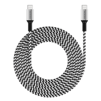 MICRODIA ExeCable™ Tweed PD100W 2.6m USB-C to USB-C Cable - Zebra