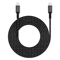 MICRODIA ExeCable Tweed PD100W 2.6m USB-C to USB-C Cable - Navy